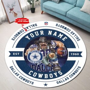 Dallas Cowboys Personalized Premium Round Rug Floor Decor SRR1183