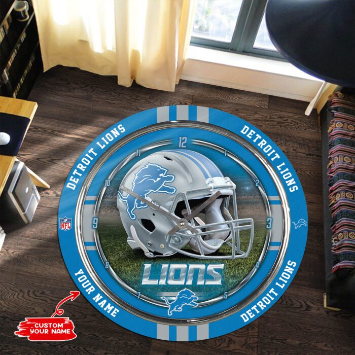 Detroit Lions Personalized Premium Round Rug Floor Decor SRR1165