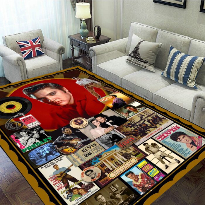 Elvis Presley Rectangular Rug Floor Decor GRR1060