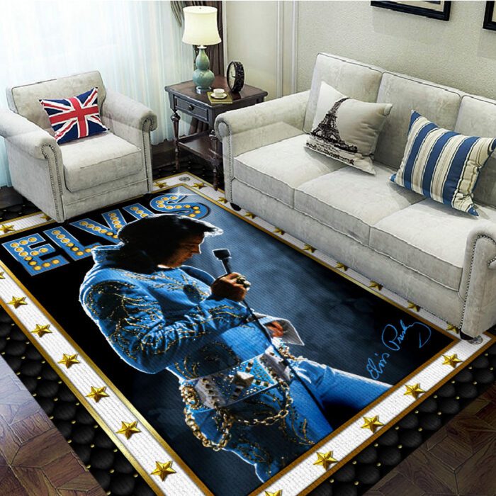 Elvis Presley Rectangular Rug Floor Decor GRR1114