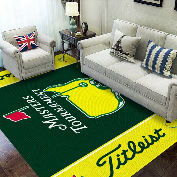 Golf Masters Tournament TITL Rectangular Rug Floor Decor GRR1113