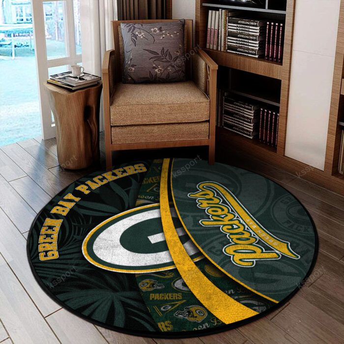 Green Bay Packers Premium Round Rug Floor Decor SRR1104