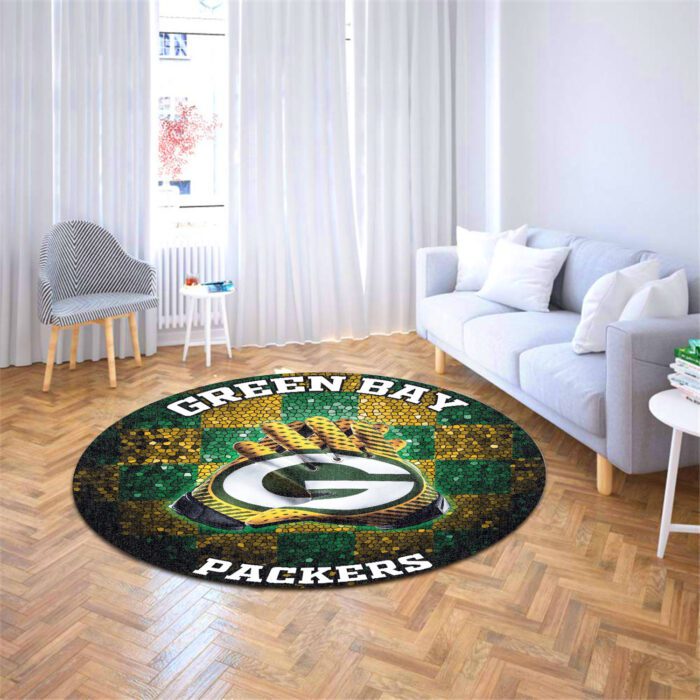 Green Bay Packers Premium Round Rug Floor Decor SRR1110