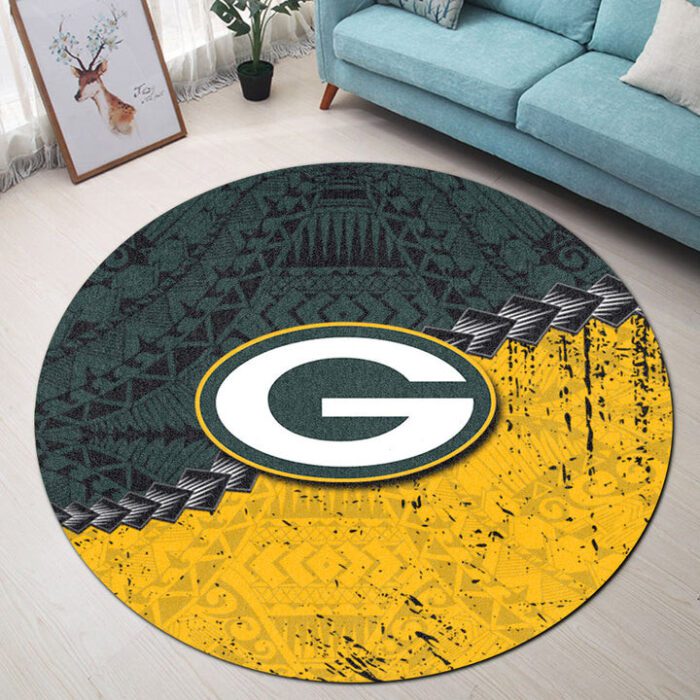 Green Bay Packers Premium Round Rug Floor Decor SRR1112