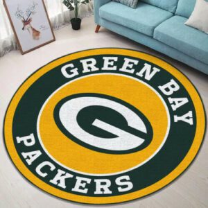 Green Bay Packers Premium Round Rug Floor Decor SRR1114