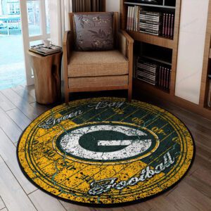 Green Bay Packers Premium Round Rug Floor Decor SRR1123