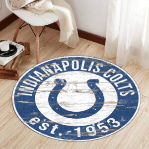 Indianapolis Colts Premium Round Rug Floor Decor SRR1138