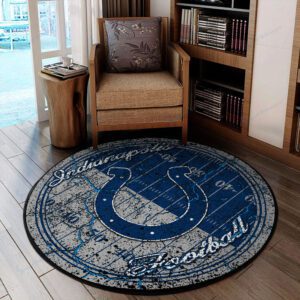 Indianapolis Colts Premium Round Rug Floor Decor SRR1157