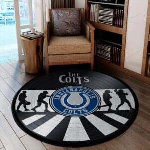 Indianapolis Colts Premium Round Rug Floor Decor SRR1159