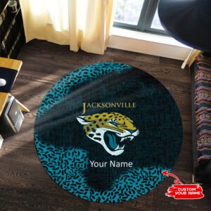 Jacksonville Jaguars Personalized Premium Round Rug Floor Decor SRR1197