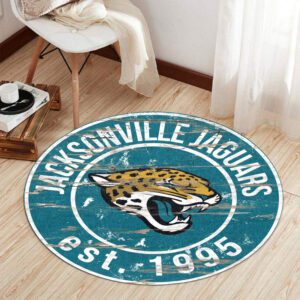 Jacksonville Jaguars Premium Round Rug Floor Decor SRR1174