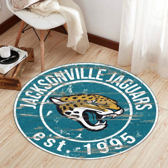 Jacksonville Jaguars Premium Round Rug Floor Decor SRR1174