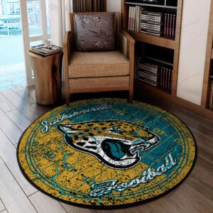 Jacksonville Jaguars Premium Round Rug Floor Decor SRR1190