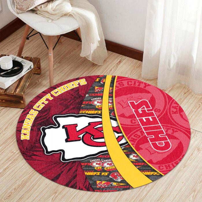 Kansas City Chiefs Premium Round Rug Floor Decor SRR1139