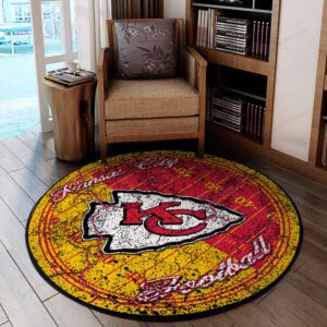 Kansas City Chiefs Premium Round Rug Floor Decor SRR1168