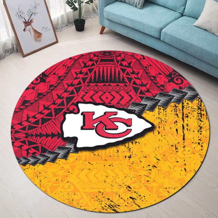 Kansas City Chiefs Premium Round Rug Floor Decor SRR1169