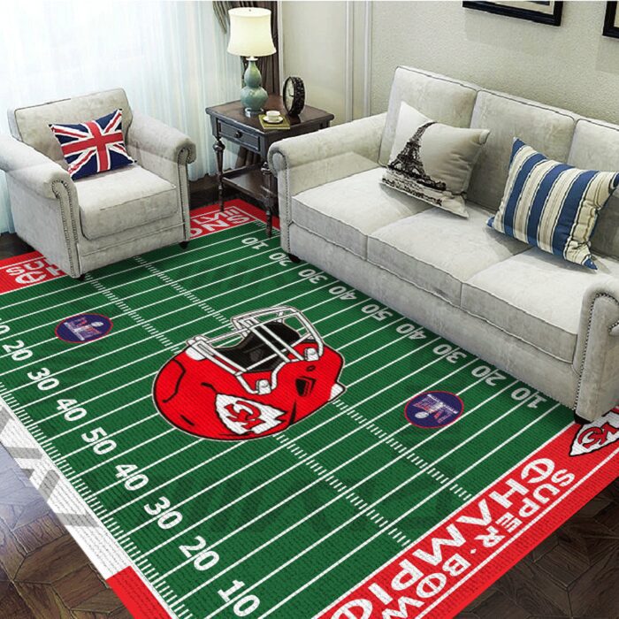 Kansas City Chiefs Rectangular Rug Floor Decor GRR1108