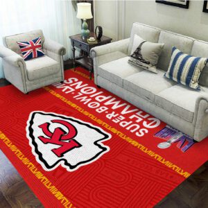 Kansas City Chiefs Rectangular Rug Floor Decor GRR1110