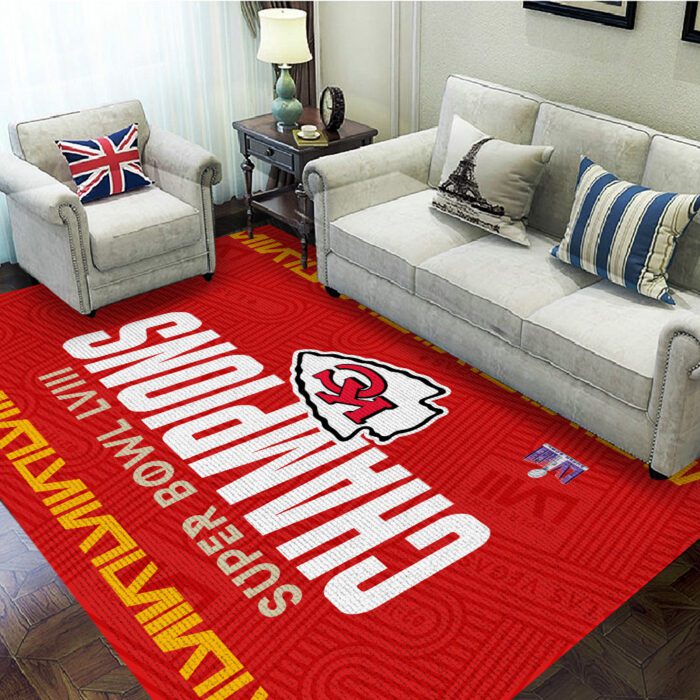 Kansas City Chiefs Rectangular Rug Floor Decor GRR1112