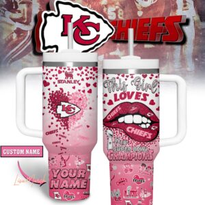 Kansas City Chiefs Super Bowl Champs LIX 2025 40Oz Tumbler - Pink