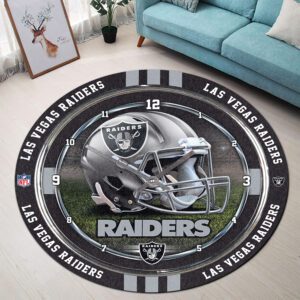 Las Vegas Raiders Personalized Premium Round Rug Floor Decor SRR1204