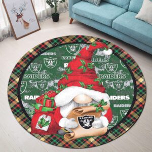 Las Vegas Raiders Premium Round Rug Floor Decor SRR1115