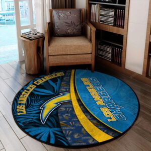 Los Angeles Chargers Premium Round Rug Floor Decor SRR1178