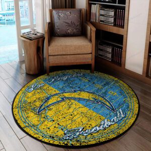 Los Angeles Chargers Premium Round Rug Floor Decor SRR1203