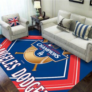 Los Angeles Dodgers Rectangular Rug Floor Decor GRR1053