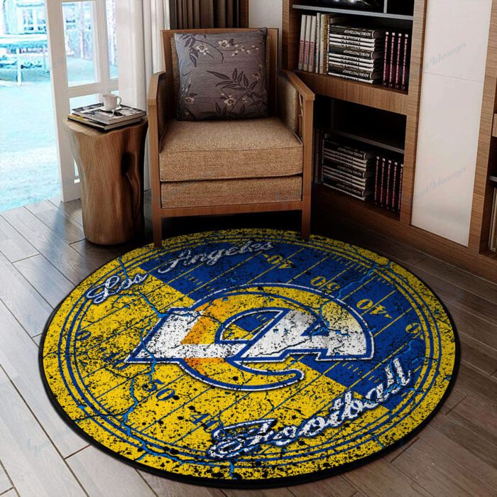 Los Angeles Rams Premium Round Rug Floor Decor SRR1096