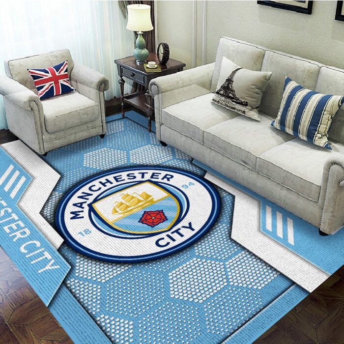 Manchester City Rectangular Rug Floor Decor GRR1074