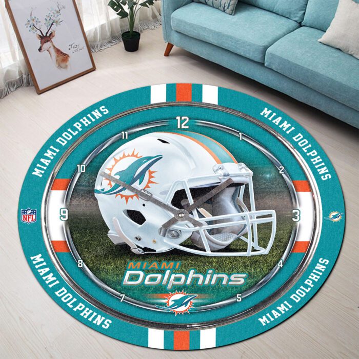 Miami Dolphins Personalized Premium Round Rug Floor Decor SRR1187