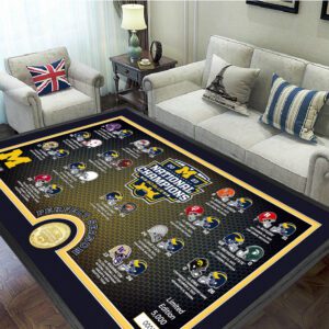 Michigan Wolverines Football Rectangular Rug Floor Decor GRR1115