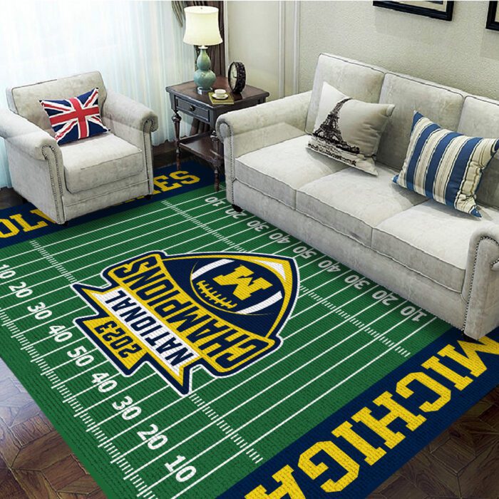 Michigan Wolverines Football Rectangular Rug Floor Decor GRR1120