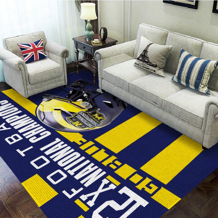 Michigan Wolverines Football Rectangular Rug Floor Decor GRR1122