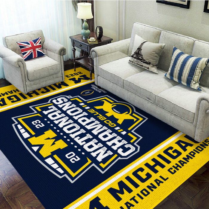 Michigan Wolverines Football Rectangular Rug Floor Decor GRR1125