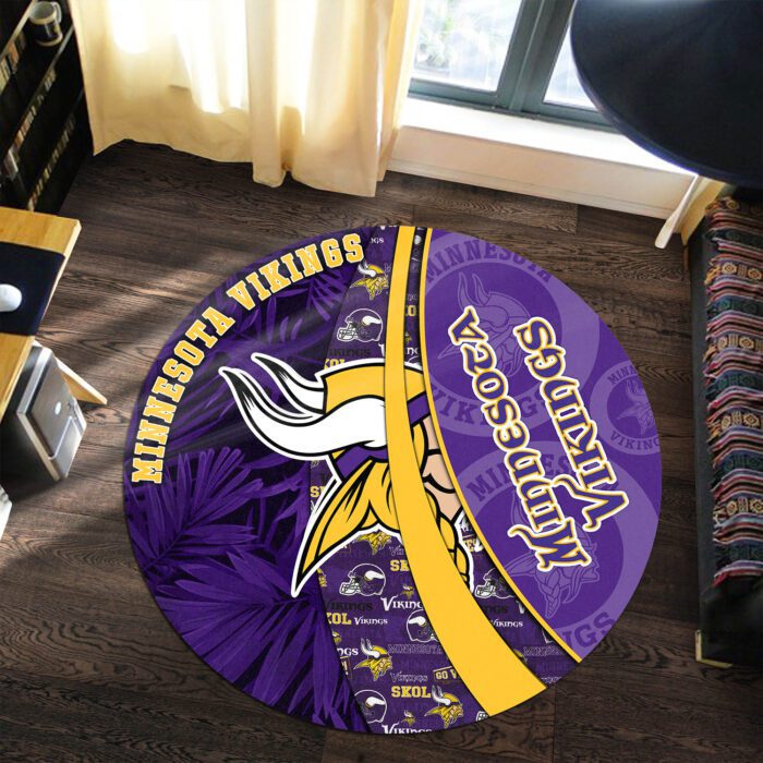 Minnesota Vikings Premium Round Rug Floor Decor SRR1105