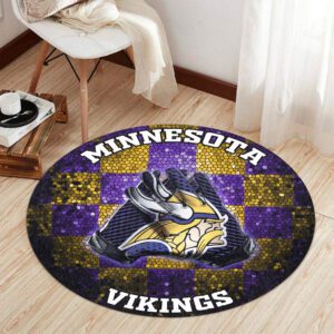 Minnesota Vikings Premium Round Rug Floor Decor SRR1109