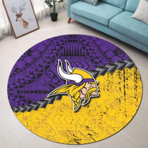 Minnesota Vikings Premium Round Rug Floor Decor SRR1127