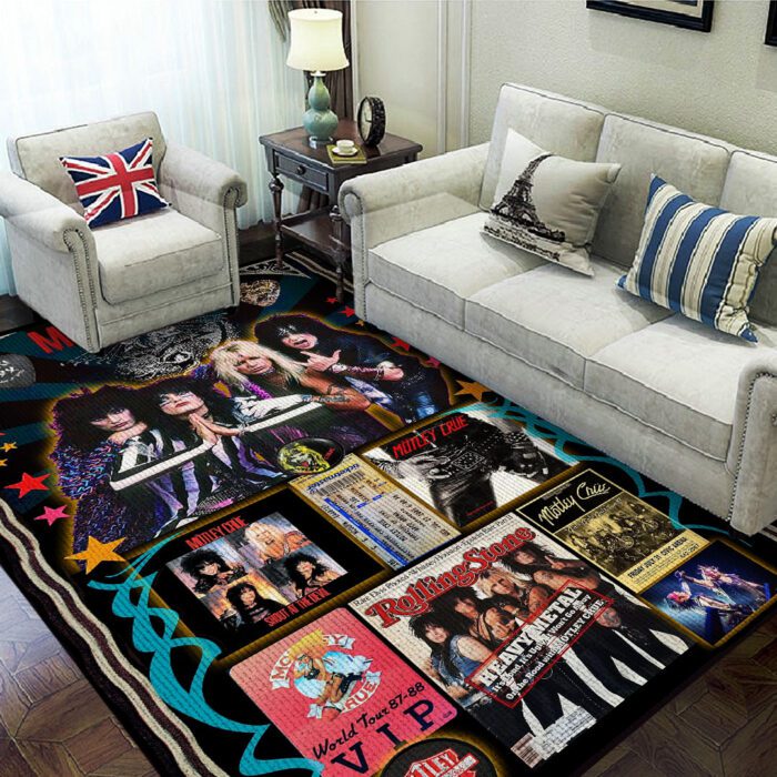 Mötley Crüe Rectangular Rug Floor Decor GRR1058