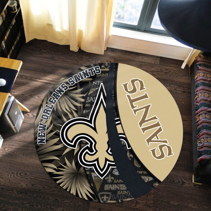 New Orleans Saints Premium Round Rug Floor Decor SRR1133