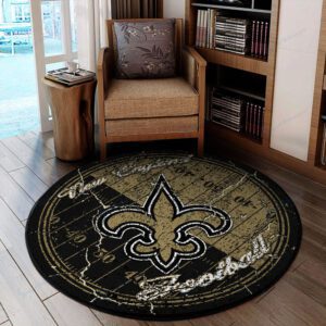 New Orleans Saints Premium Round Rug Floor Decor SRR1161