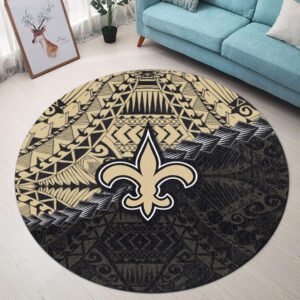 New Orleans Saints Premium Round Rug Floor Decor SRR1166