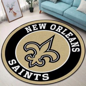 New Orleans Saints Premium Round Rug Floor Decor SRR1167