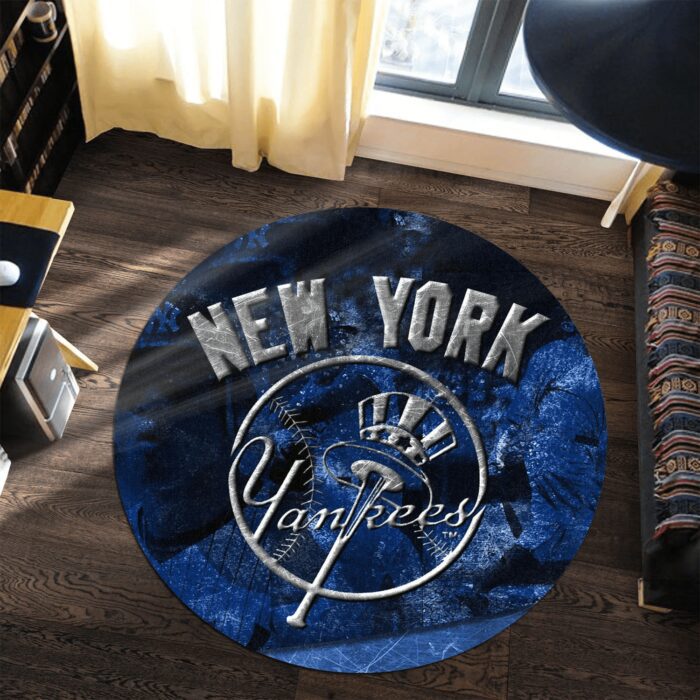 New York Yankees Premium Round Rug Floor Decor SRR1086