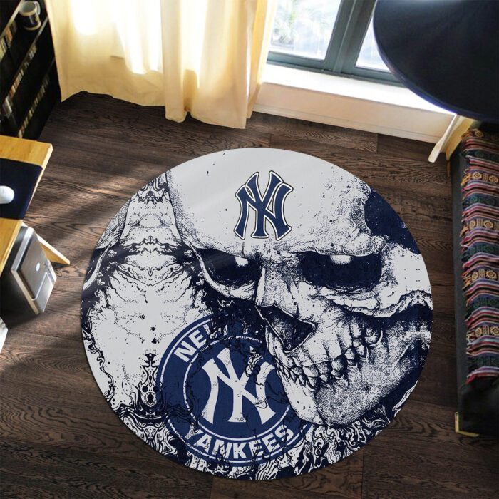 New York Yankees Premium Round Rug Floor Decor SRR1089