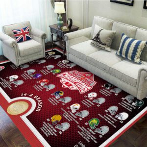 Ohio State Buckeyes Football Rectangular Rug Floor Decor GRR1016