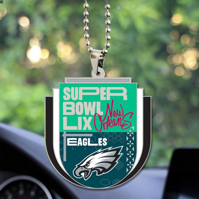 Philadelphia Eagles Custom Shape 2-sided Acrylic Car Ornament LIX1019