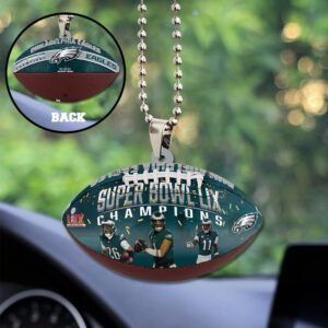 Philadelphia Eagles Honor Champion Super Bowl LIX 2025 Custom Shape 2-sided Acrylic Car Ornament ESB1006