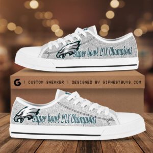 Philadelphia Eagles Honor Champion Super Bowl LIX 2025 Low Top Canvas Shoes ESB1002